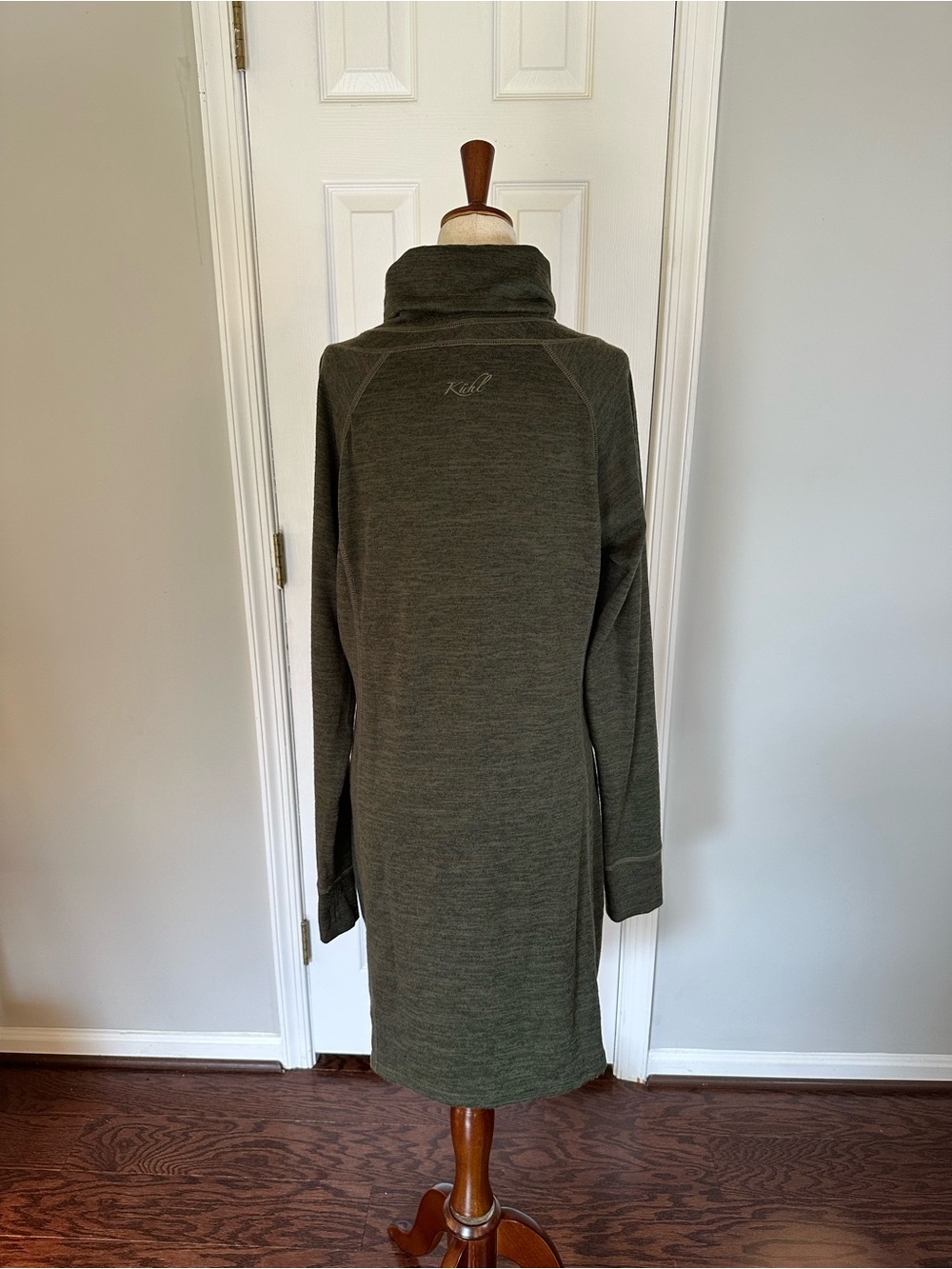 Kuhl Heather Olive Cowl-Neck Long-Sleeve Lea Dress - Picture 6 of 11